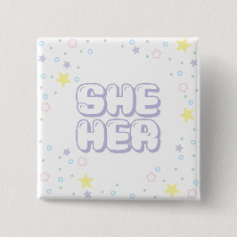 Lilac Star Confetti Hon/hennes pronouns Knapp