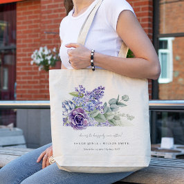 Lilac Succulent Eucalyptus Botanical Bunch Bröllop Tygkasse