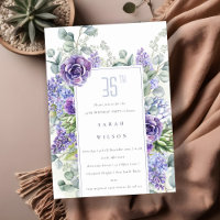 Lilac Succulent Eucalyptus Fauna any age Birthday