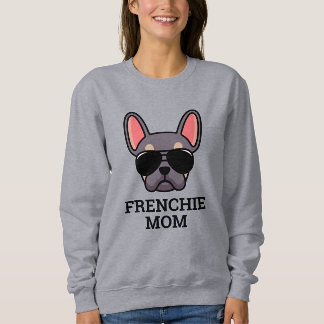 Lilac Tan Fransk Bulldog Frenchie Hund Mamma T Shirt (Framsida)