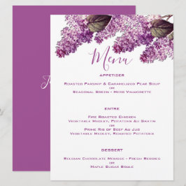 Lilac Vår Garden Wedding Meny