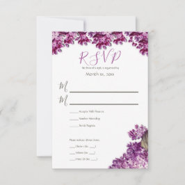 Lilac Vår Garden Wedding OSA Kort