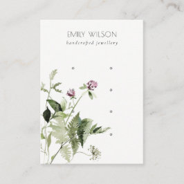 Lilac Vild Blommigt Bunch 4 Stud Earring Visning Visitkort