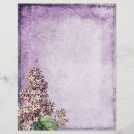 Lilac Vintage Blommigt Parchment