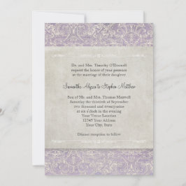 Lilac Vintage Fransk ReEmergency Snöre Etched Bröl Inbjudningar