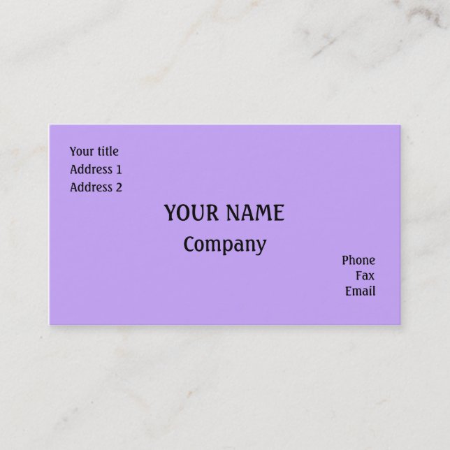 Lilac Visitkort (Framsida)