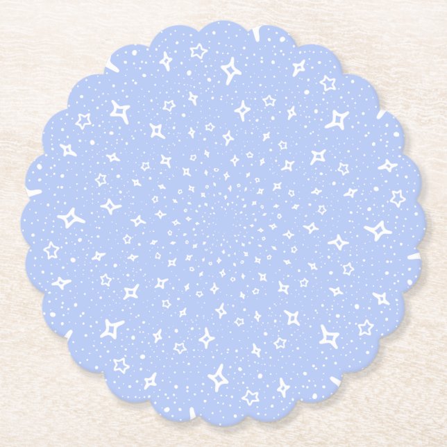 Lilac vita stjärnor cosmos universum astronomy lil underlägg papper (Framsida)