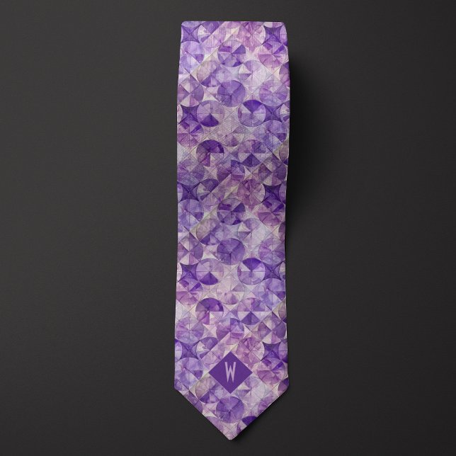 Lilac Watercolor Circles Monogram Slips (Skapare uppladdad)