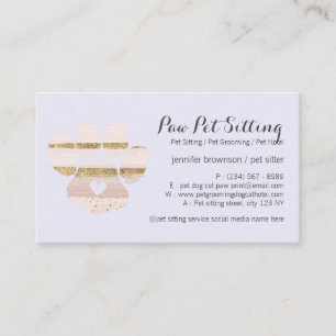 Lilac Watercolor Penseldrag Pet Sitters Grooming T Visitkort