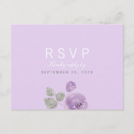 Lilac Watercolor Ro Response OSA Postcard Inbjudan Vykort