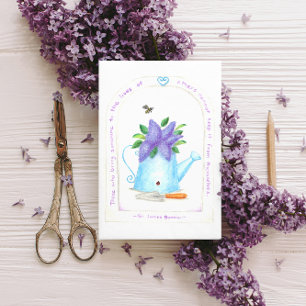 Lilac Wateringcan inspirationskort Vykort