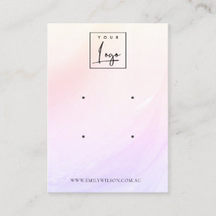 Lilac Wave Hologram Logotyp 2 Visning Visitkort