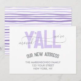 Lilac We Moved Y'all Moving Announcement Inbjudningar
