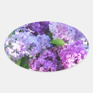 Lilac Wedding Stickers och Kuvert Seals Ovalt Klistermärke