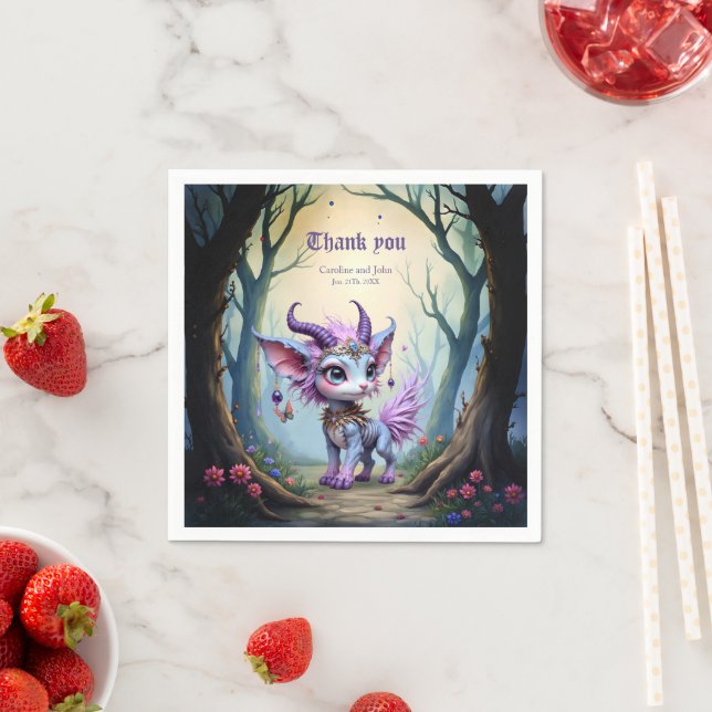 Lilac Whisper – Förtrollad Skogsvaktare Pappersservett (Insitu)