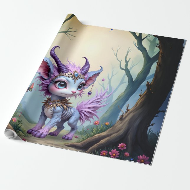 Lilac Whisper – Förtrollad Skogsvaktare.  Presentpapper (Utrullad)