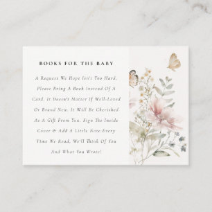 Lilac Wildblomma Foliage Bokar for Baby Shower Tilläggskort