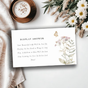 Lilac Wildblomman Botanical Visning Baby Shower Tilläggskort