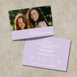 Lilac Will You Be My Bridesmaid Proposal Card Inbjudningar