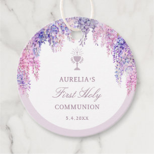 Lilac Wisteria Arch First Communion Gåvor Etiketter