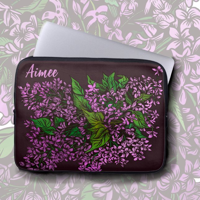 Lilacs Blommigt Laptop Fodral (Skapare uppladdad)