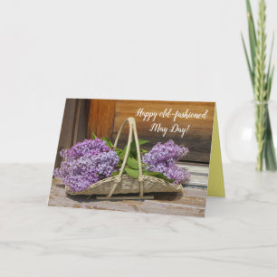 Lilacs-dagar i lycklig, gammal för fromma kort