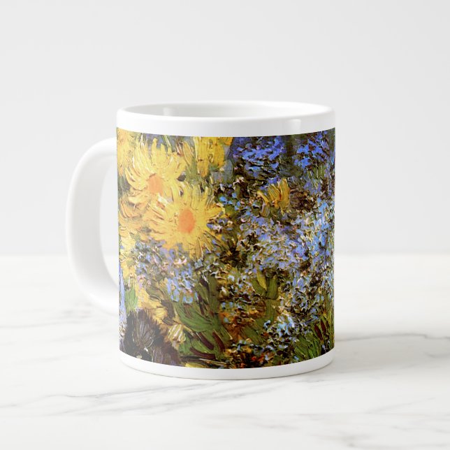 Lilacs Daisy och Anemones Van Gogh Fine Art Jumbo Mugg (Framsida vänster)