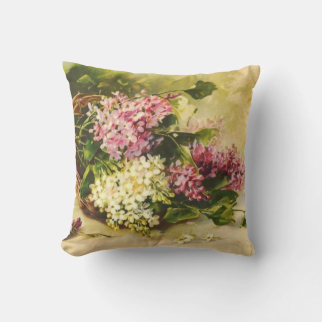 Lilacs i Basket av Catherine Klein Kudde (Framsida)