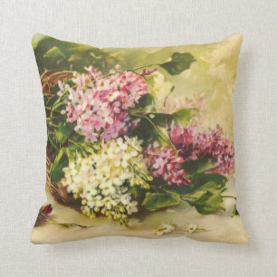 Lilacs i Basket av Catherine Klein Kudde