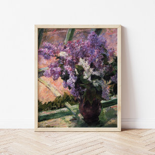 Lilacs i ett fönster   Mary Cassatt Poster