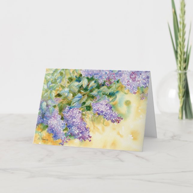 Lilacs III Blank Notecard Tack Kort (Framsida)
