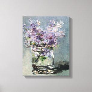 Lilacs in a Glass by Edouard Manet Canvastryck
