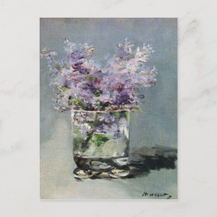 Lilacs in a Glass by Edouard Manet Vykort