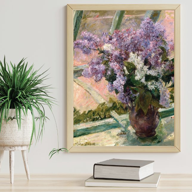 Lilacs in a Window Mary Cassatt Fine Art Poster (Skapare uppladdad)