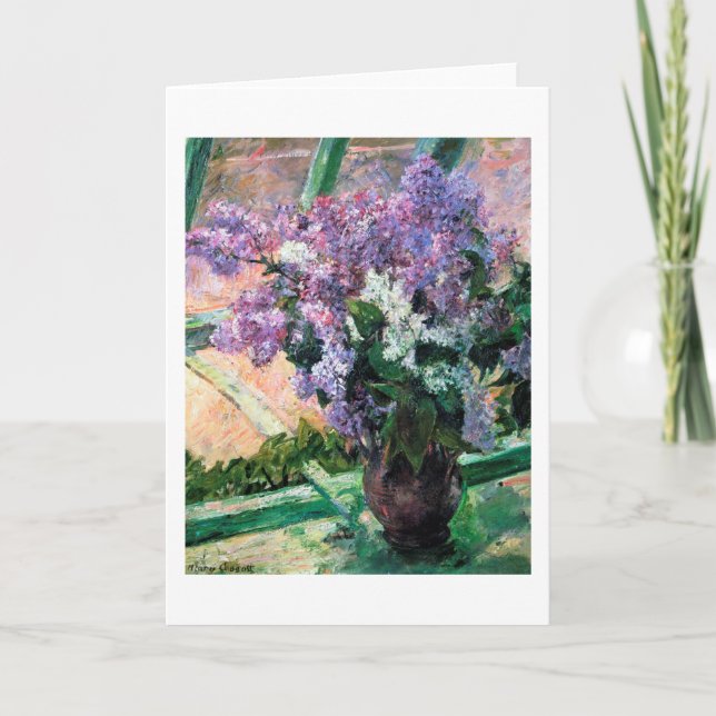 Lilacs in a Window, Mary Cassatt Kort (Framsida)