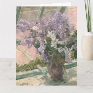 Lilacs in Window av Mary Cassatt American Paint Kort