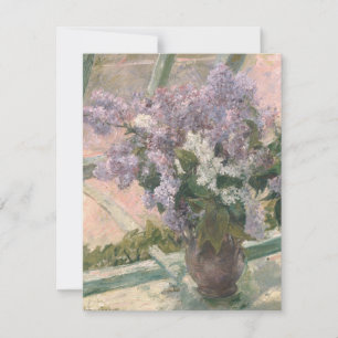 Lilacs in Window av Mary Cassatt American Painter Kort