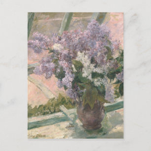 Lilacs in Window av Mary Cassatt American Painter Vykort