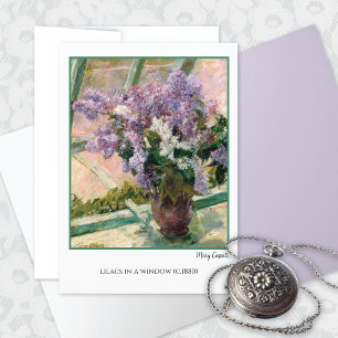Lilacs in Window Mary Cassatt Blank Card Kort