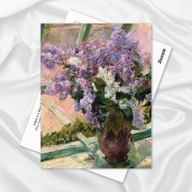 Lilacs in Window Mary Cassatt Vykort (Skapare uppladdad)