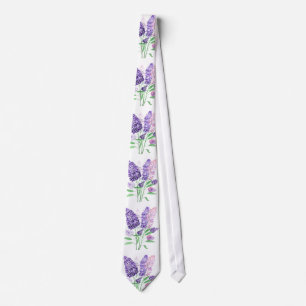 Lilacs Lila blommor Watercolor Nature Mönster Slips