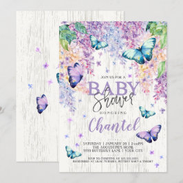 Lilacs och Butterfly | Inbjudan till babyvisningsp