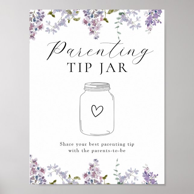 Lilacs och Lavender Parating Tip Burk Poster (Framsidan)