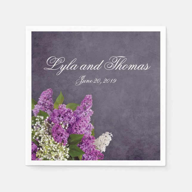 Lilacs och Lily of the Valley Pappersservett (Framsidan)
