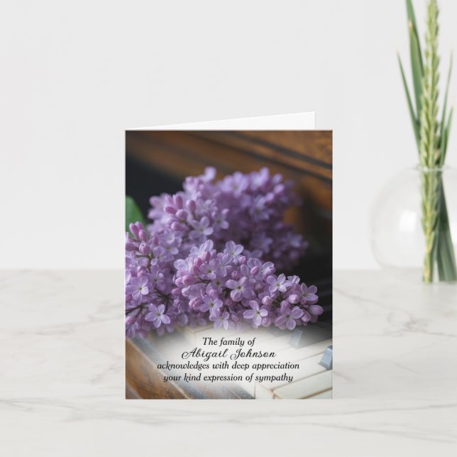 Lilacs on Old Piano for Sympathy Tack (Framsida)