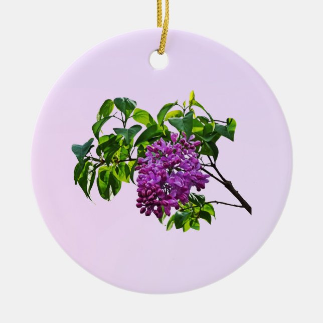 Lilacs öppnar just julgransprydnad keramik (Framsidan)