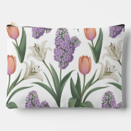 Lilacs Tulips Lilies Suppory Pouch Travel Bag