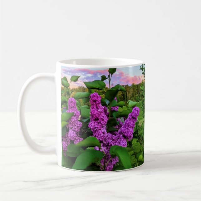 Lilacs vid Sunset Kaffemugg (Vänster)