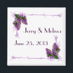 Lilacs Wedding Favor Magnet<br><div class="desc">Lilacs Wedding Favor Magnet är underbart för Vår,  sommar eller Lilac Thned Bröllop.</div>