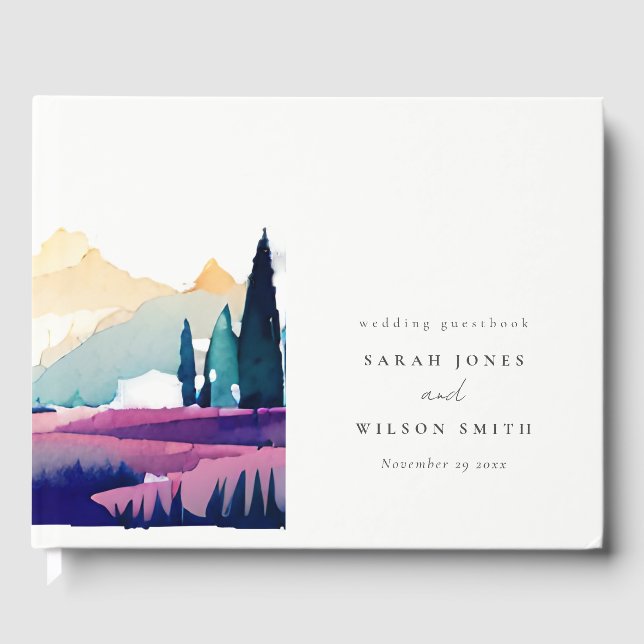 Lilafält Landskapsvy Bergslandskap Bröllop Gästböcker (Framsida)